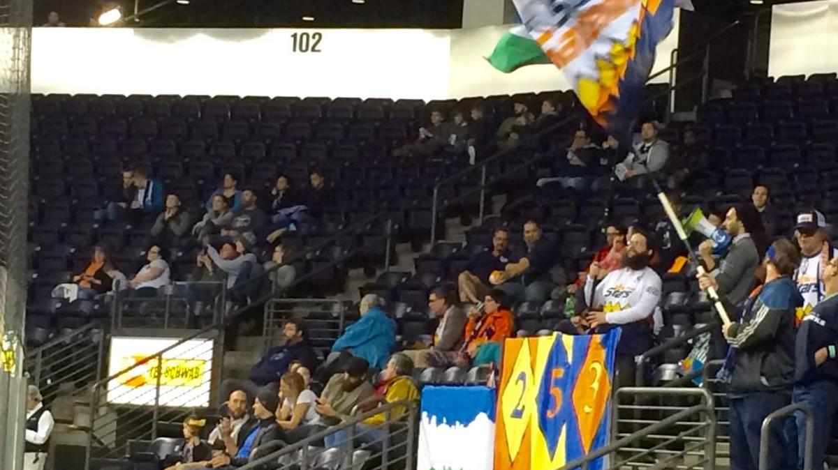 Tacoma Stars supporters end at ShoWare Center in Kent