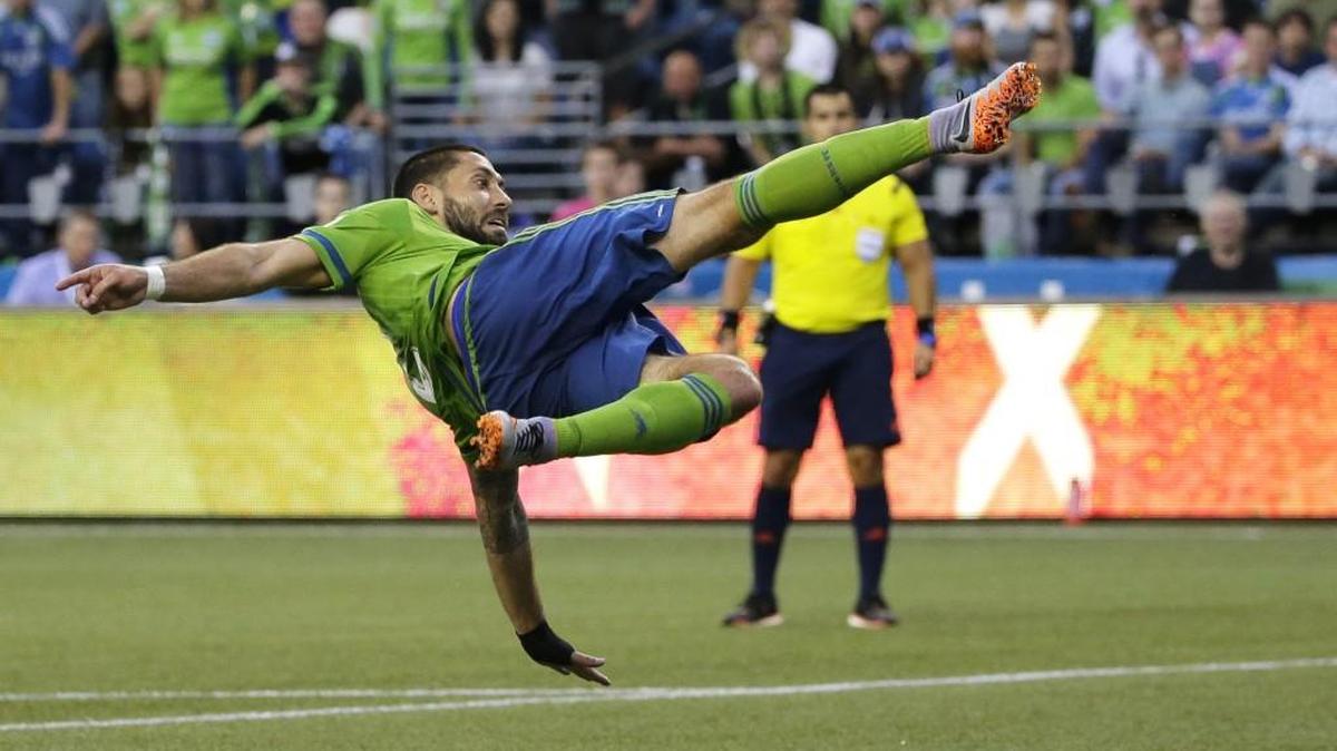 Seattle designated player Clint Dempsey, shown here in a file photo, trained with the Sounders today after missing the Saturday match in Colorado with a groin injury.
