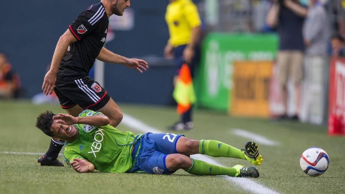 Lamar Neagle shown in action in action last season against his new team, D.C. United.