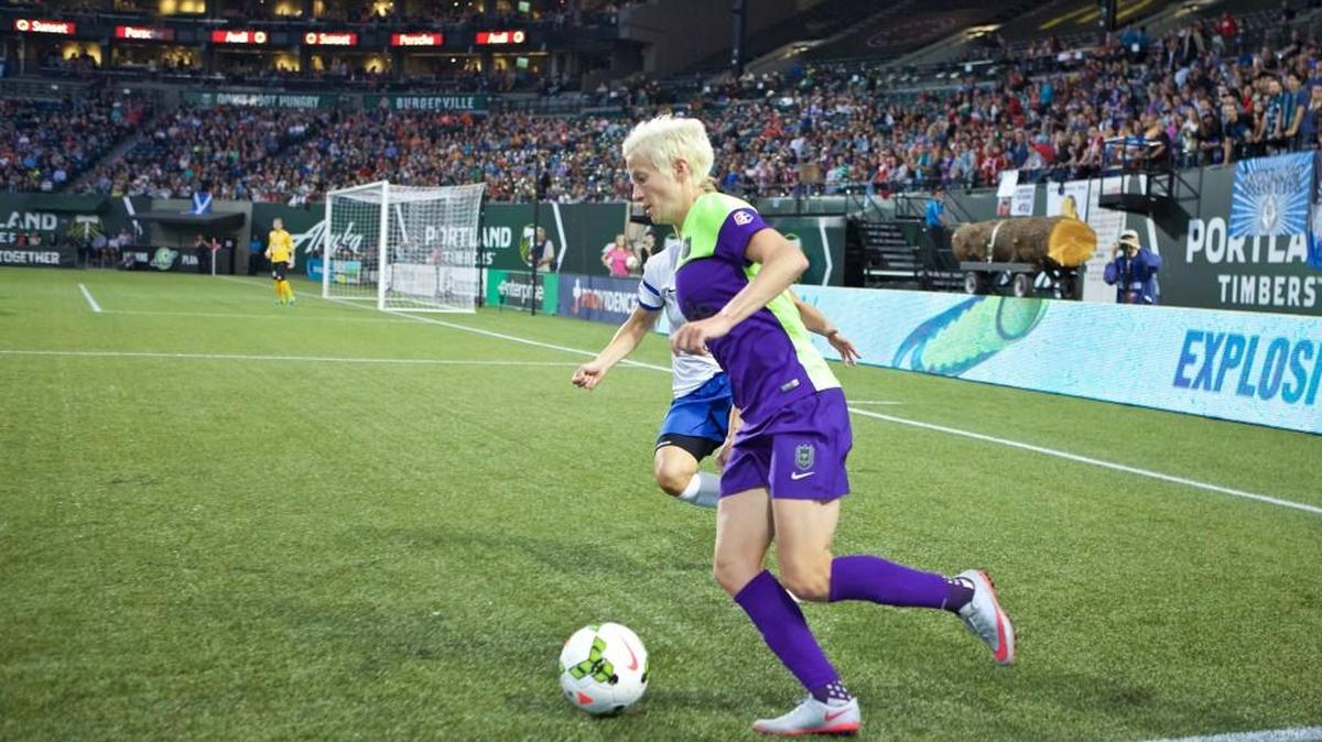 Seattle Reign FC midfielder Megan Rapinoe in action during NWSL soccer championship lost last season in Portland.