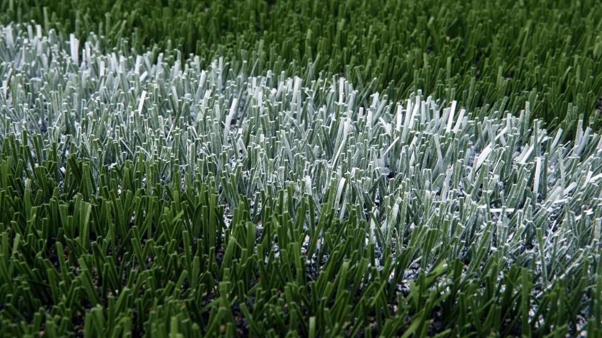 Close up of the new FieldTurf surface at CenturyLink Field