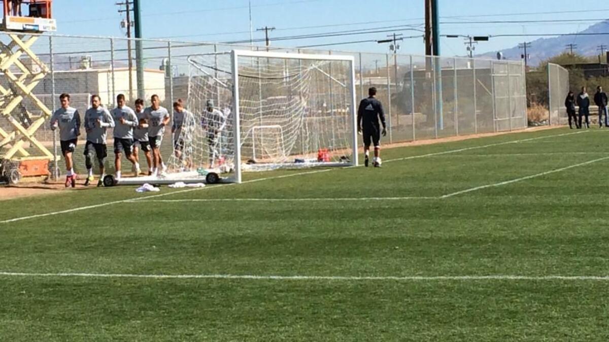Seattle Sounders in training at Kino Sports Compex in Tucson, Arizona