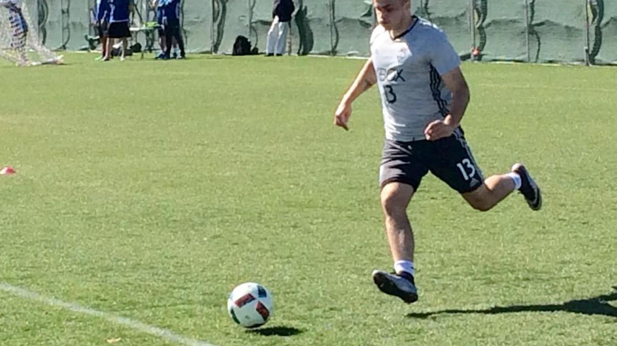 Jordan Morris shown in preseason training with the Seattle Sounders.