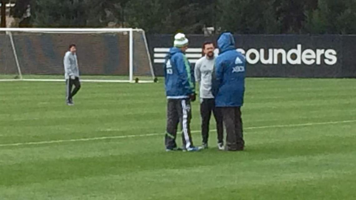 Herculez Gomez trains with Sounders