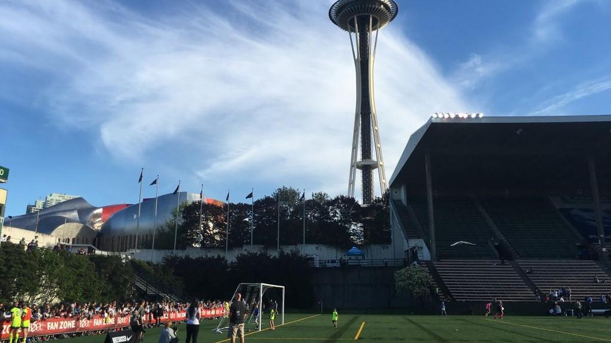 Memorial Stadium at Seattle Center, site of Thursday friendly between Seattle Reign and Arsenal Ladies FC.