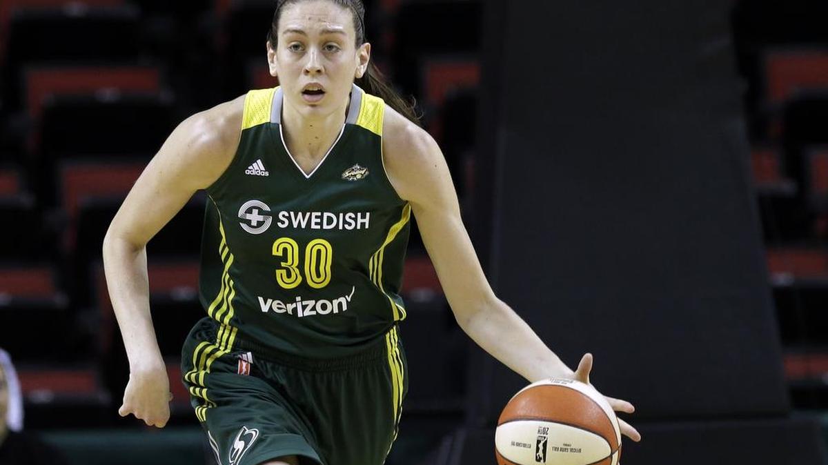 The Storm’s Breanna Stewart, the WNBA’s No. 1 draft pick, was a four-time NCAA Tournament most outstanding player on a Connecticut team that won four consecutive national titles and put together a 151-5 record.