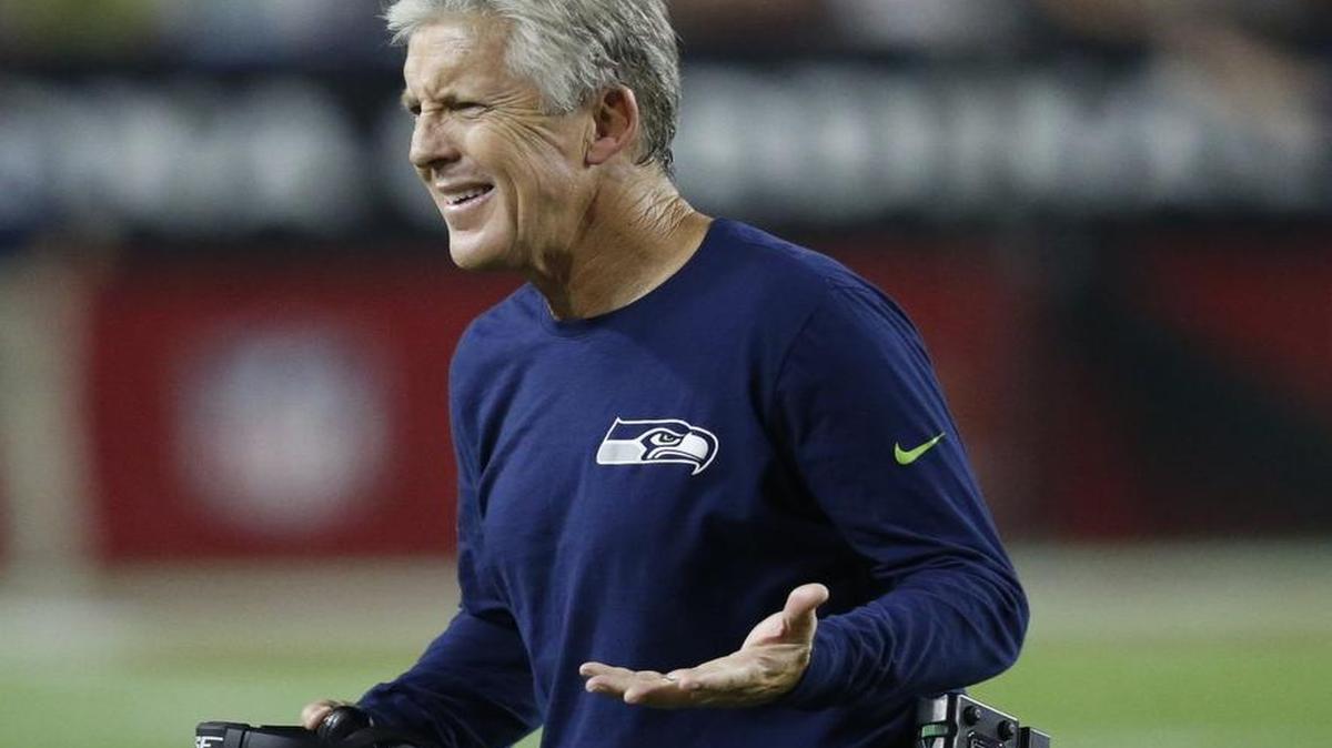 Seattle Seahawks coach Pete Carroll yells during a game against the Arizona Cardinals on Oct. 23. Carroll and the Seahawks need a boost going into the second half of the season.