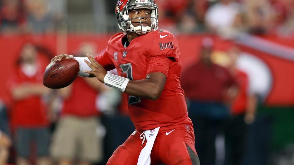 Tampa Bay Buccaneers quarterback Jameis Winston has thrown 20 touchdown passes and 10 interceptions in his second NFL season.