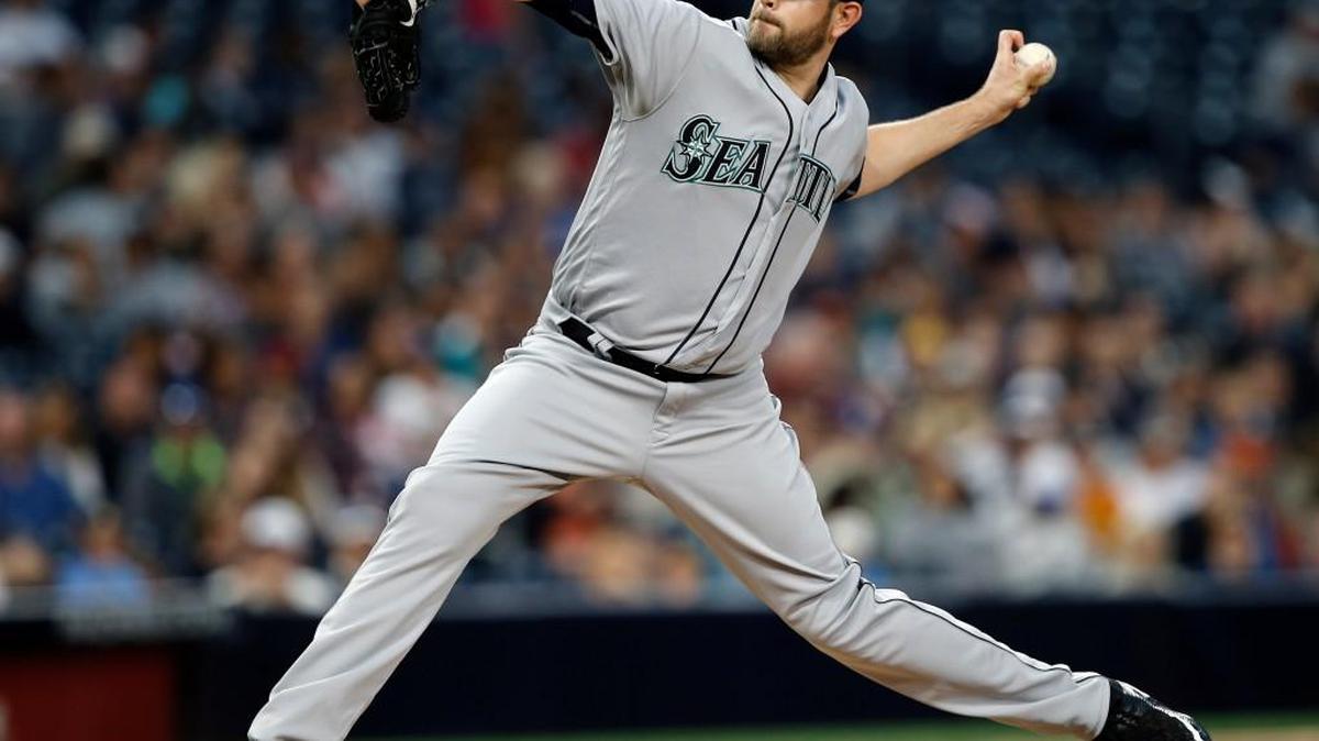Seattle’s James Paxton gave up 10 hits in 3 2/3 innings Wednesday in his first Major League start of the season.