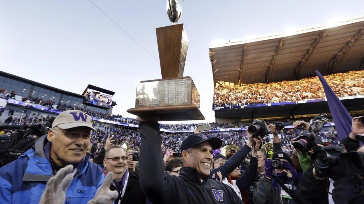 Washington coach Chris Petersen’s team won the Apple Cup on Friday and with a bowl win next month could be primed for big things next season.