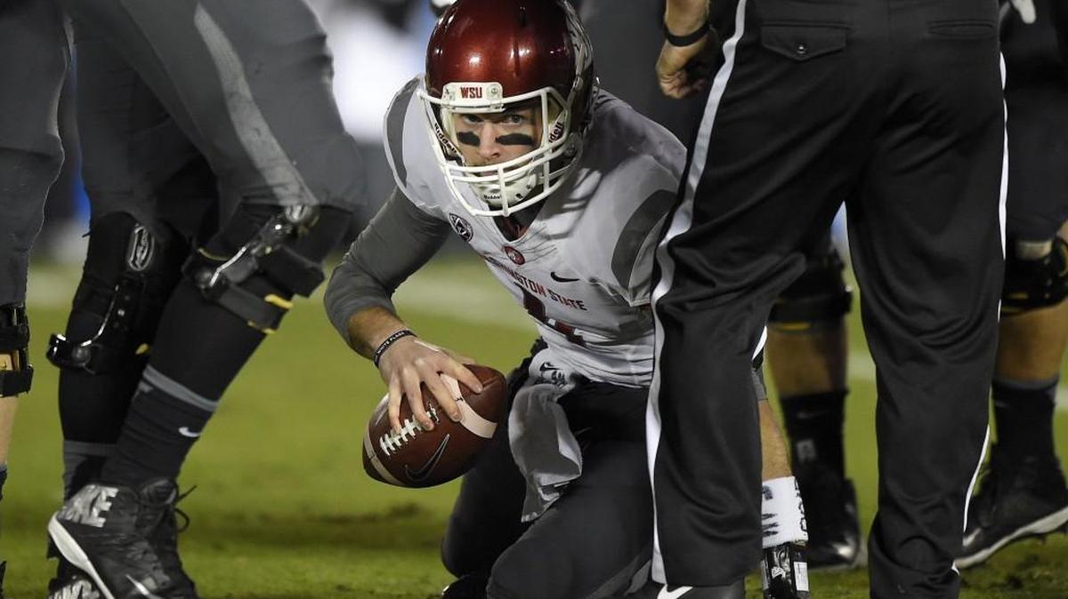 Washington State quarterback Luke Falk guided the Cougars on a game-winning drive Saturday at UCLA. Wazzu scored with 3 seconds left, lifting them to 7-3, into the Top 25 and giving Falk a Heisman moment.