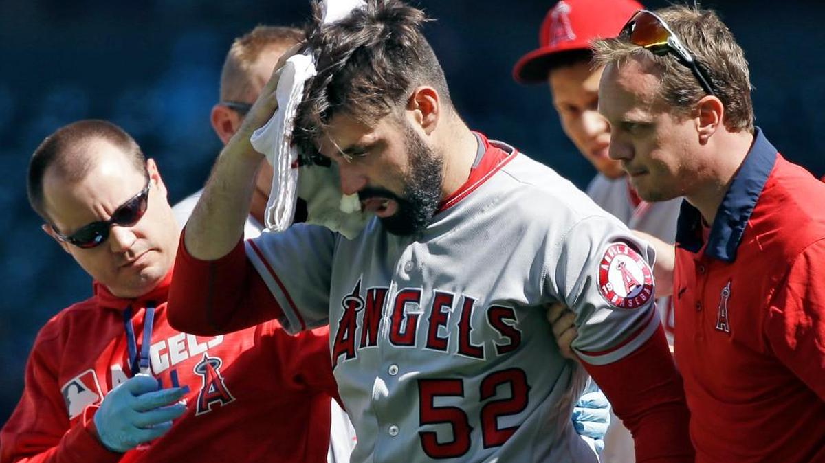 Los Angeles Angels starting pitcher Matt Shoemaker suffered a skull fracture after being hit by a line drive from Kyle Seager in the second inning at Safeco Field on Sunday.