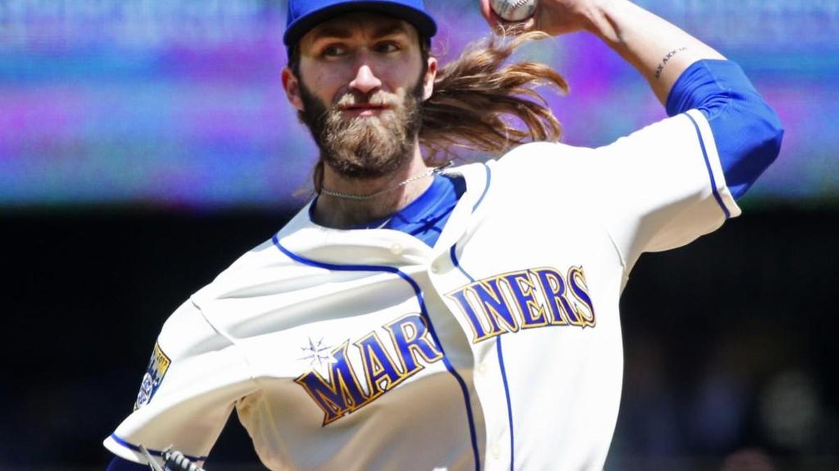 Seattle pitcher Dillon Overton fires a pitch in the first inning against Texas on Sunday at Safeco Field. Overton’s 3 1/3 innings were a blessing to an injury-wracked rotation.