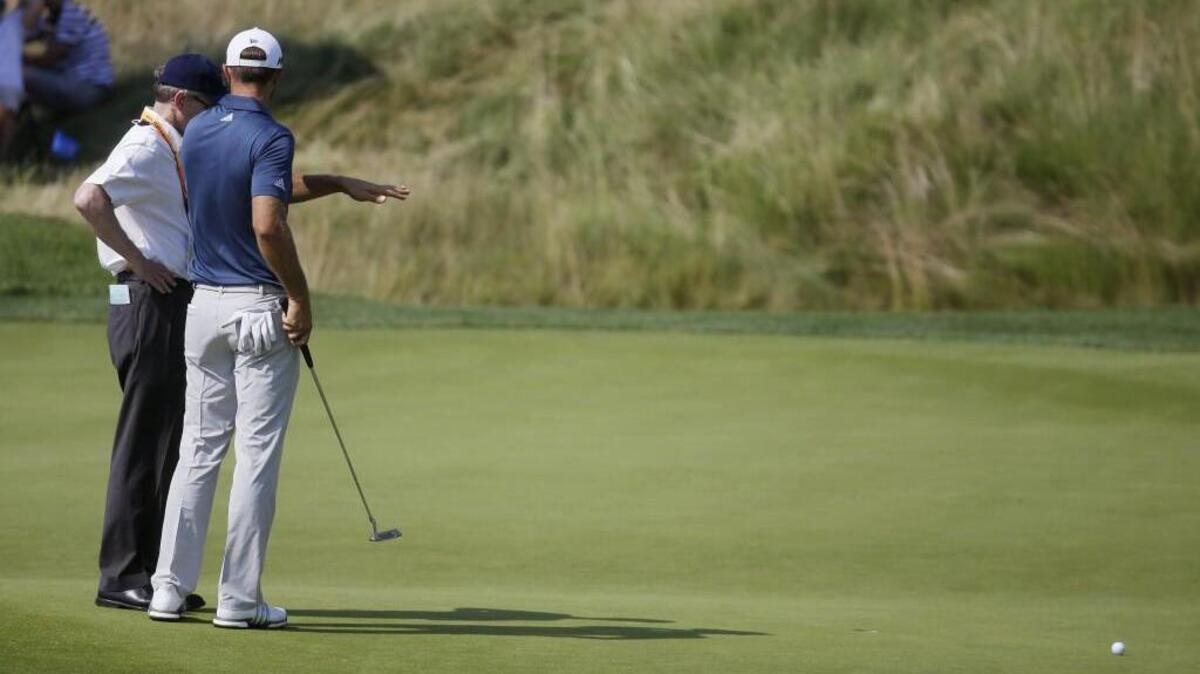 Dustin Johnson wasn’t seeking any competitive advantage when he inadvertently made contact with the ball while lining up a putt during the final round of the 2016 U.S. Open — the ball moved less than a tenth of an inch — but he got slapped with a one-shot penalty anyway.
